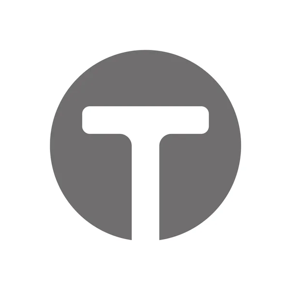 Carta T Logo Concept Icon. Vetor —  Vetores de Stock