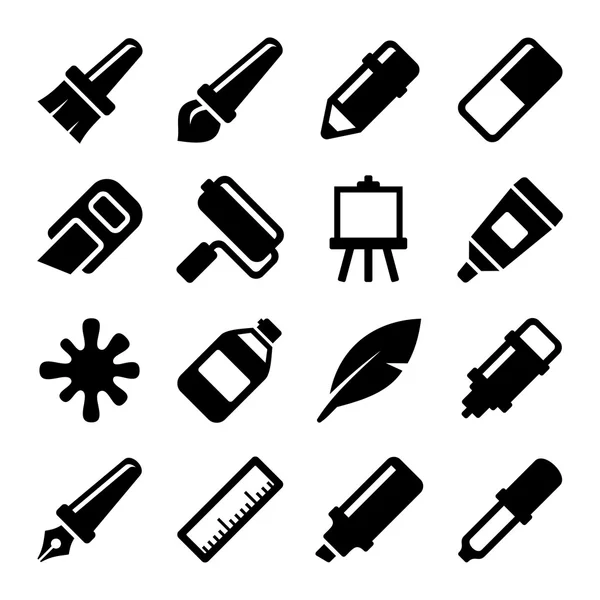 Art Icons Set. Vector — Stock Vector