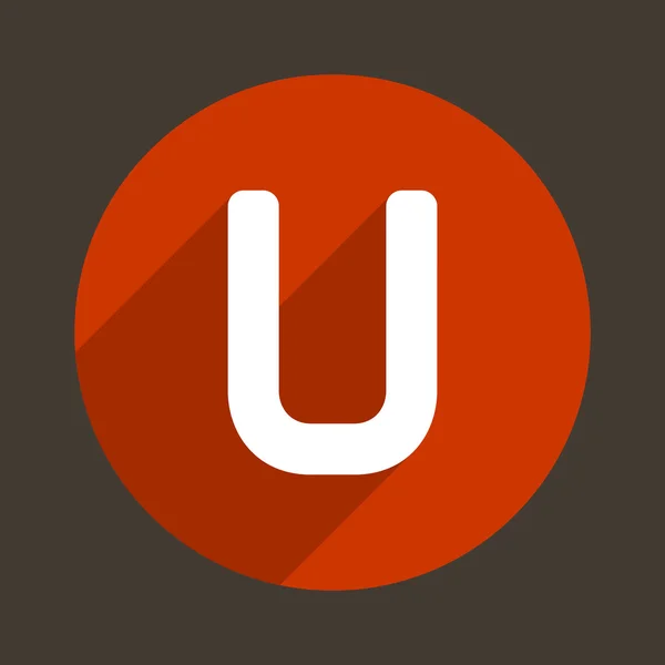 Letter U Logo platte pictogramstijl. Vector — Stockvector