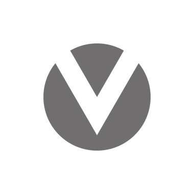 Harf V Logo kavramı simge. Vektör