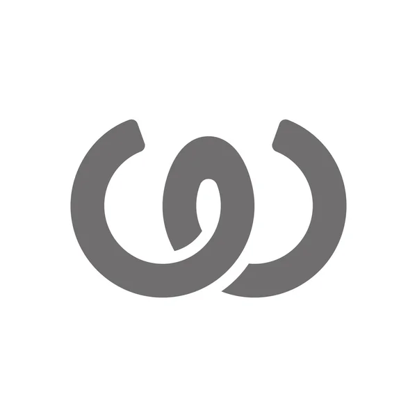 Lettera W Logo Concept Icon. Vettore — Vettoriale Stock