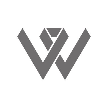 Harf W Logo kavramı simge. Vektör