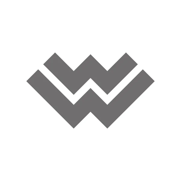 Märka W logotyp konceptet ikon. Vektor — Stock vektor