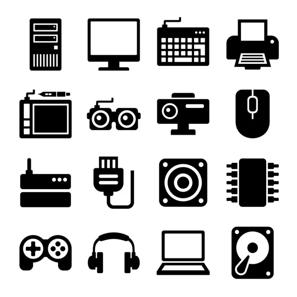Conjunto de iconos de ordenador. Vector — Archivo Imágenes Vectoriales