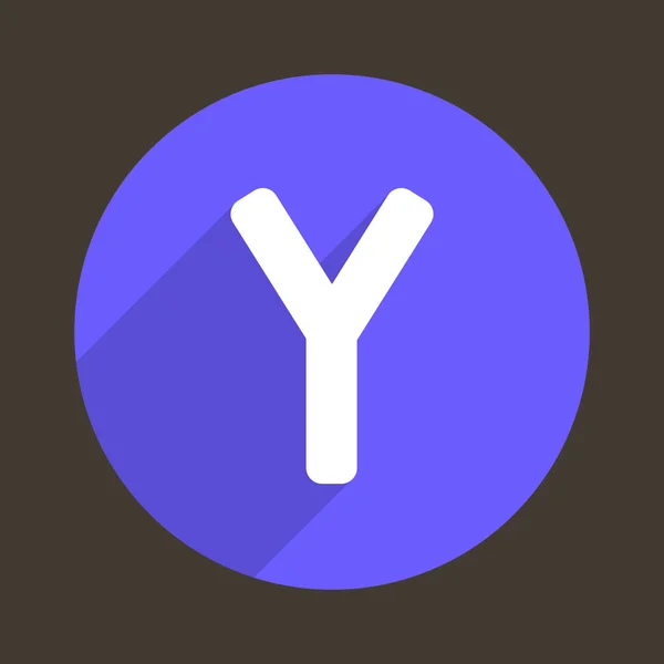 Carta Y Logo Flat Icon Estilo. Vetor —  Vetores de Stock
