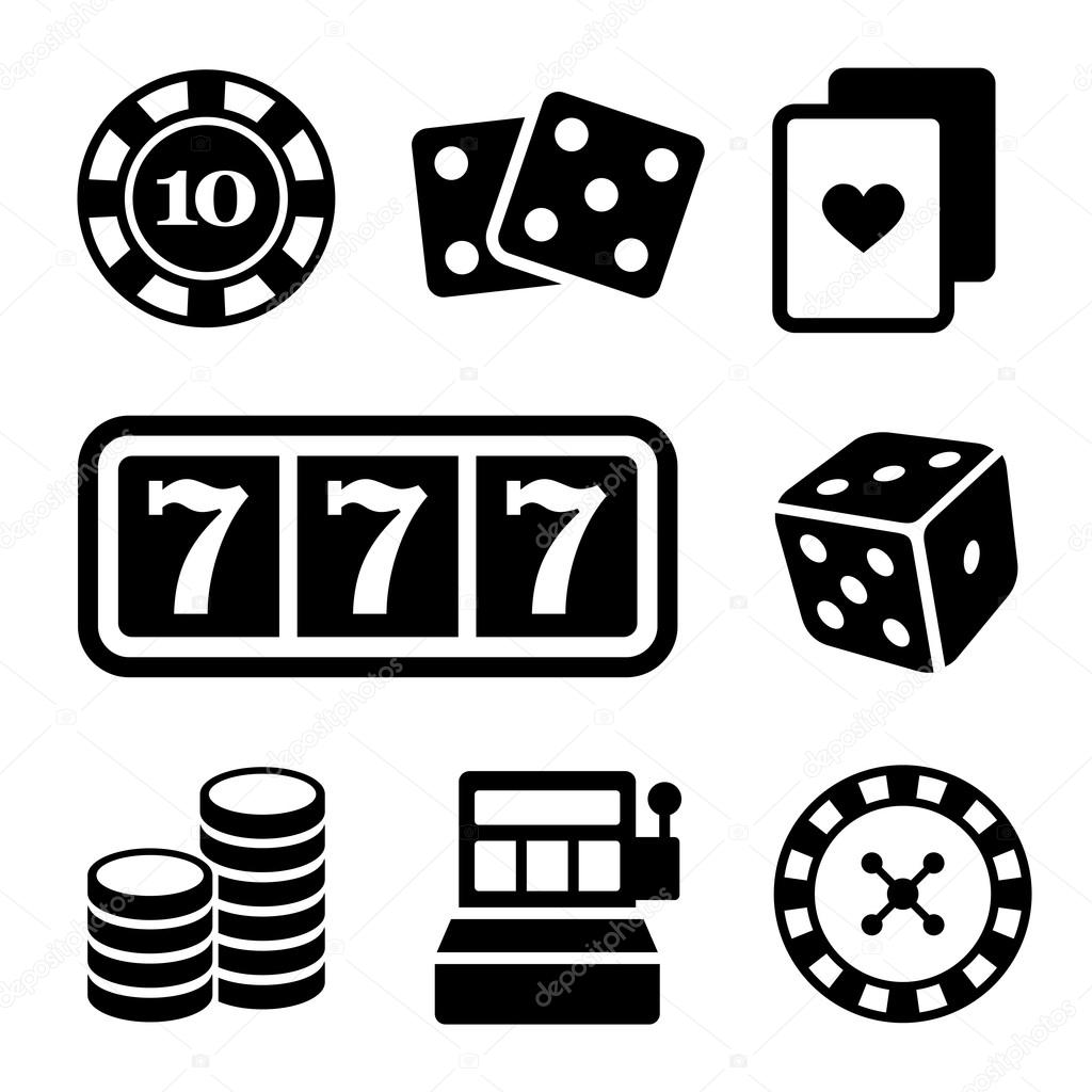 Gambling Icons Set. Vector