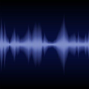 Mavi ses dalga müzik ekolayzer. Vektör