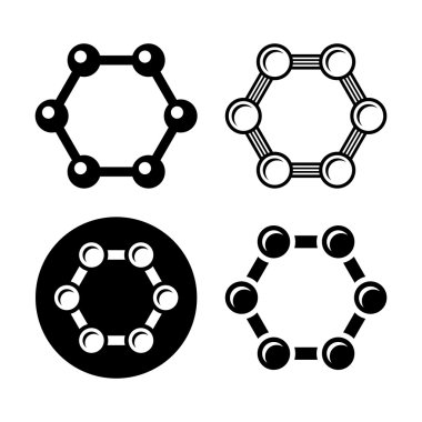 Grafin yapısı Icons Set. Vektör