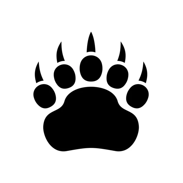 Paw Black Print Icon on White Background. Vector — Stock Vector