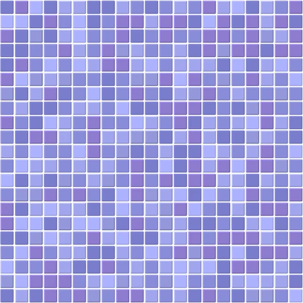 Blå mosaik kakel textur med vit fyllning. Vektor — Stock vektor