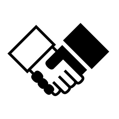 El sıkışma basit simgesi beyaz arka plan üzerinde. Vektör