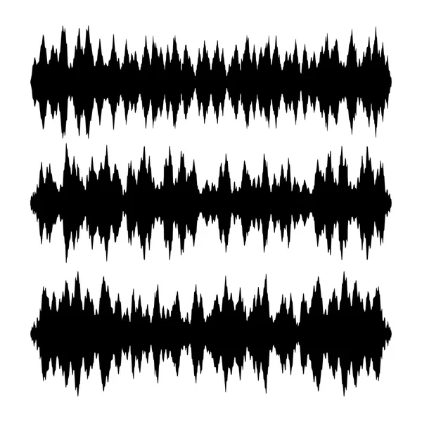 Ljudvågorna in på vit bakgrund. Vektor — Stock vektor