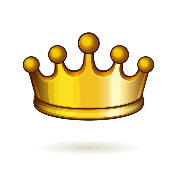 Gold Crown Icon — Stock Vector