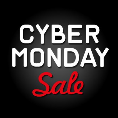 Siber Pazartesi satış etiketi ile arka plan. Vektör