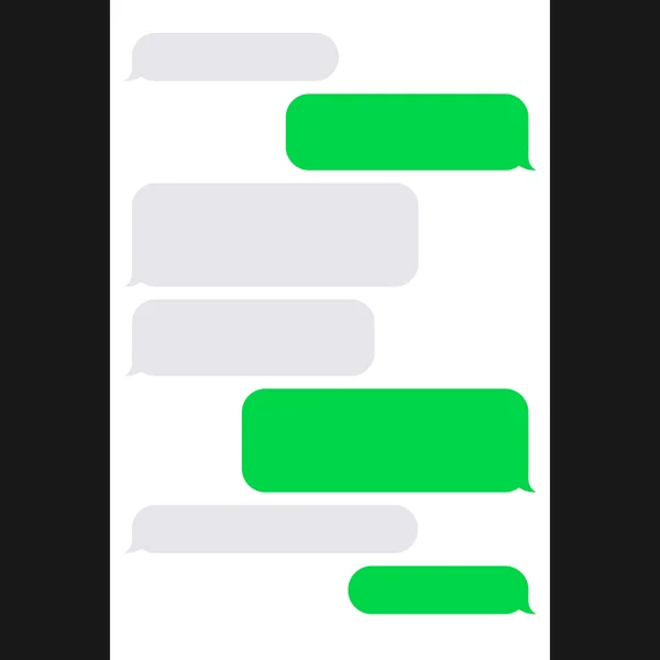 Smartphone SMS Chat Bubbles. Vettore — Vettoriale Stock