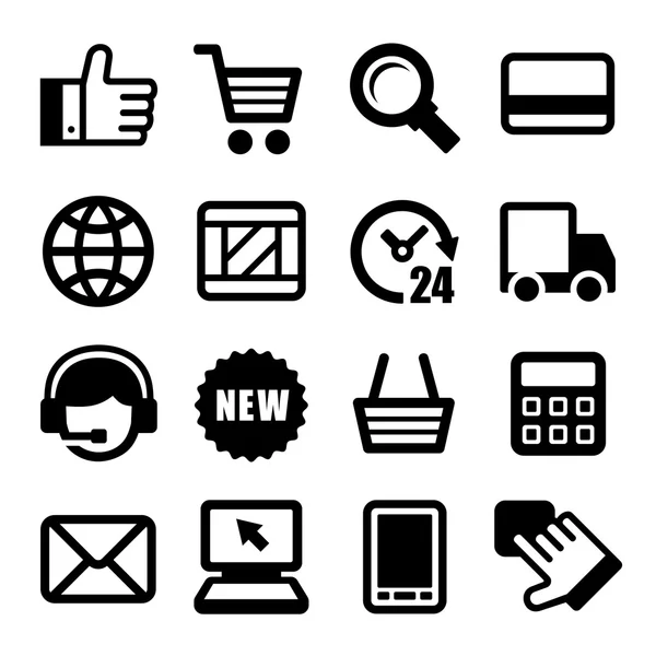 Negocio E-commerce Icons Set. Vector de — Vector de stock