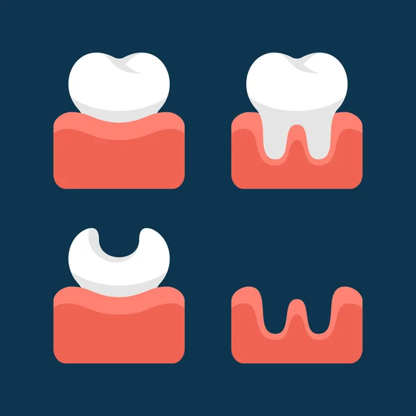 Set de iconos dentales para diseño dental. Vector — Vector de stock