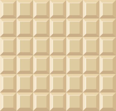 Beyaz karo çikolata sorunsuz arka plan. Vektör