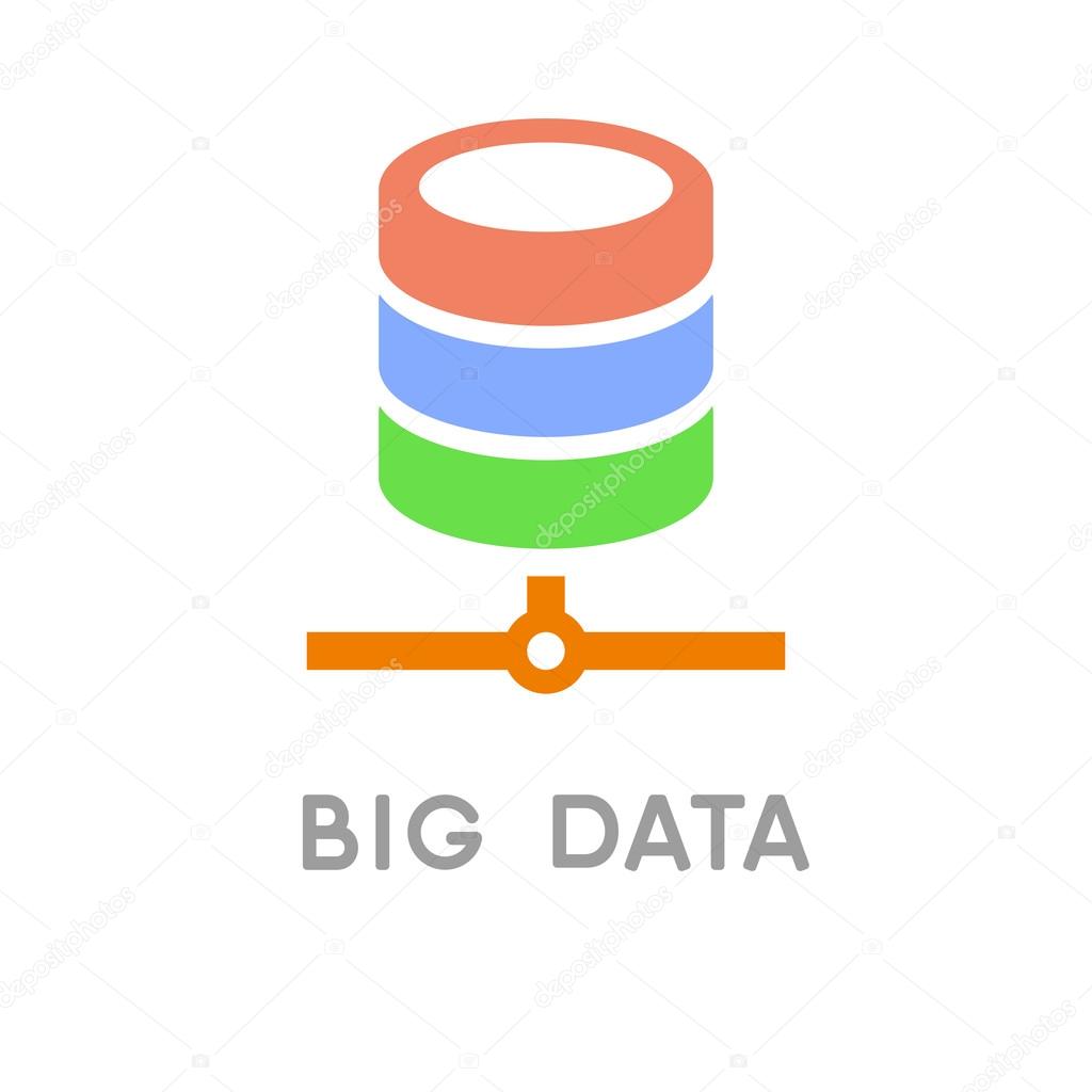 Big Data and Net Technology Icon. Vector