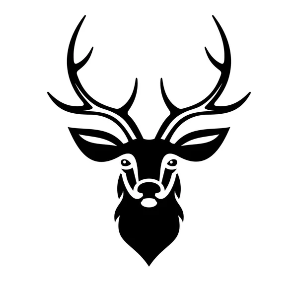 Tête de cerf. Vecteur — Image vectorielle