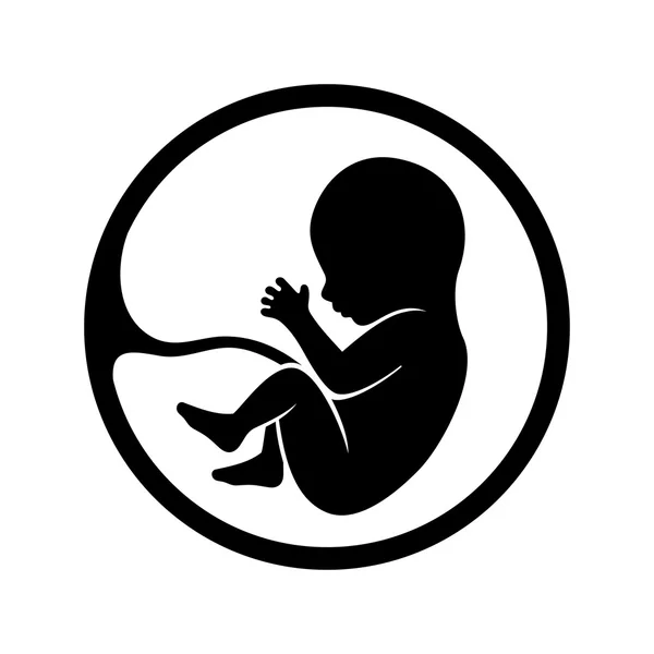 Beyaz arka plan üzerinde izole fetus simgesi