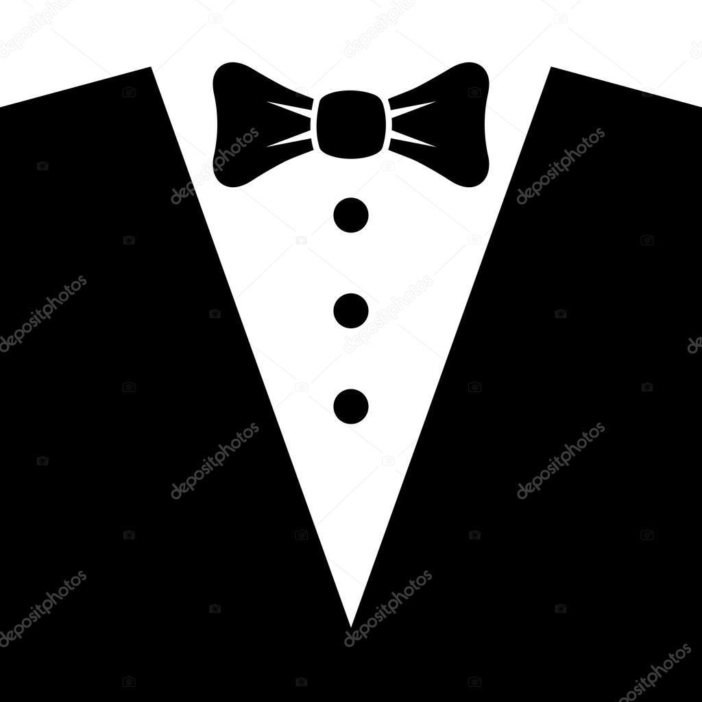 Black tuxedo with tie stock vector. Illustration of jacket - 28511291