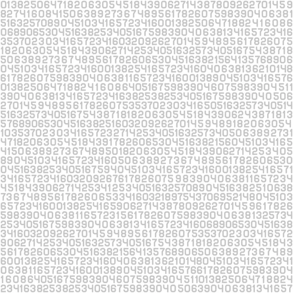 コード画面のグレー表示の数字の背景。ベクトル — ストックベクタ