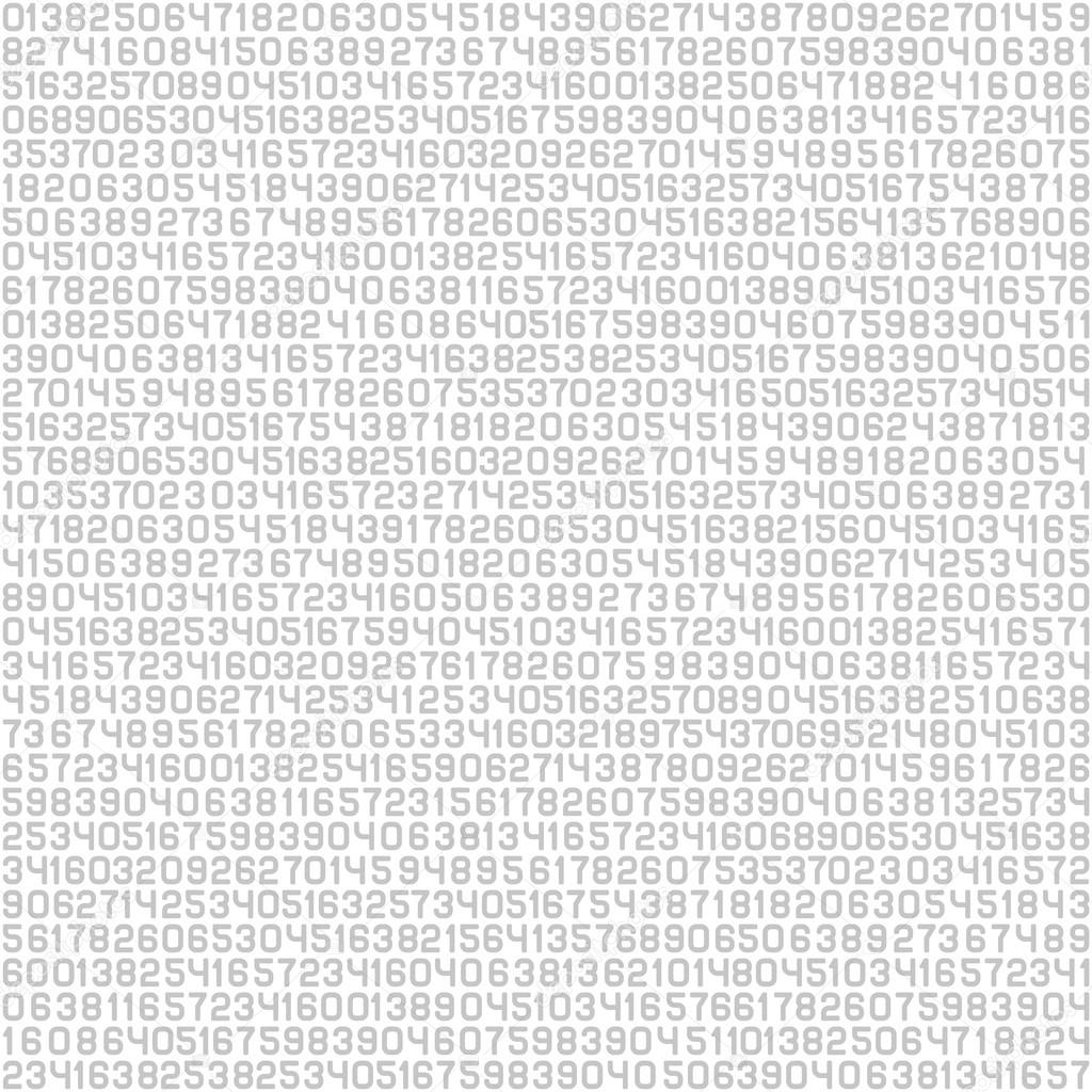 Code Screen Gray Numbers Background. Vector