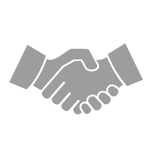 Handshake-Symbol auf weißem Hintergrund. Vektor — Stockvektor