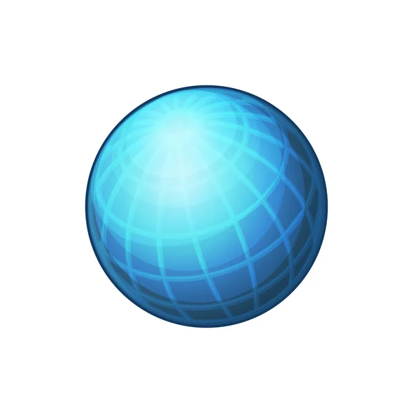 Blue Globe Network Icon on White Background. Vector — Stock Vector