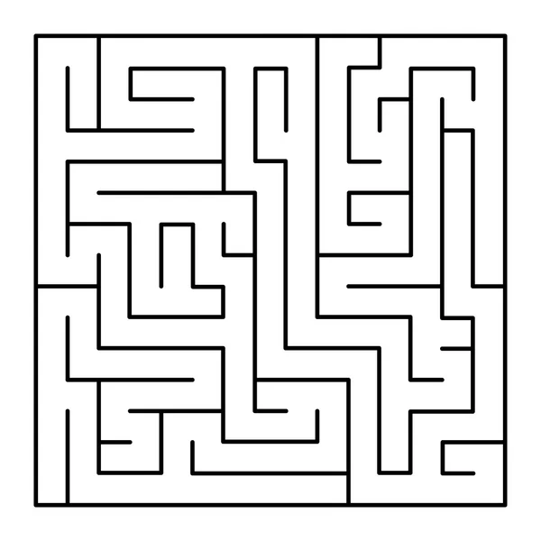 Vékony vonal stílus labirintus fehér háttér. Vektor — Stock Vector