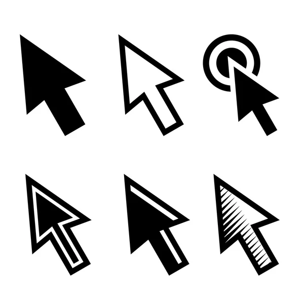 Šipka kurzory Symbol ikony nastavit. Vektor — Stockový vektor