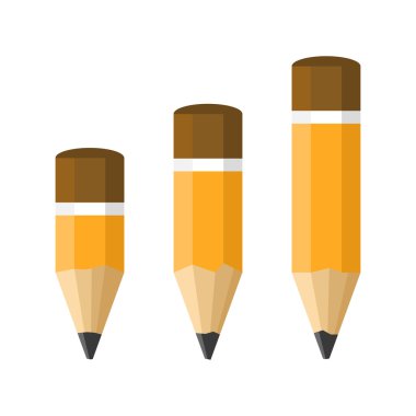 Düz stil klasik kalem seti. Vektör