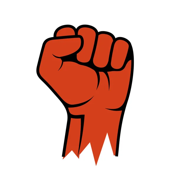 Raised Fist pictogram. Hand Protest Strike strijd. Vector — Stockvector