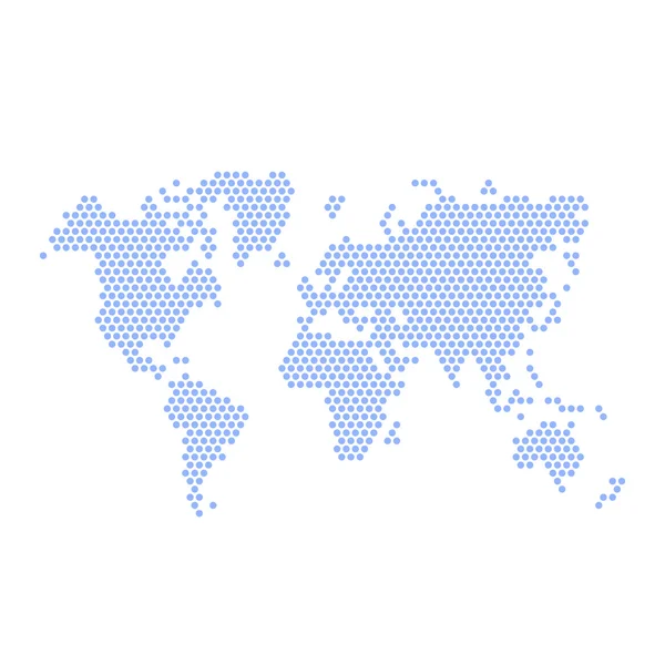 Gestippelde wereldkaart — Stockvector