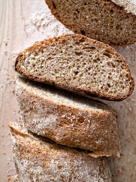 Crispy crust wholemeal brown bread — Stock Photo, Image