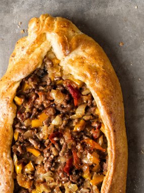 rustik altın Türk pide ekmek pizza