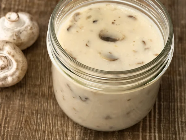 Crema rústica de sopa de champiñones —  Fotos de Stock