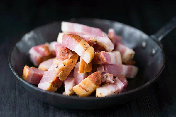 Close Rustic Italian Pancetta Bacon — Stock Photo, Image