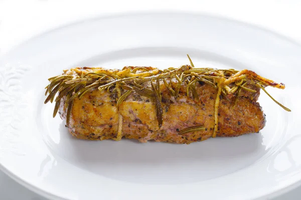 Close Baked Pork Tenderloin — Stock Photo, Image