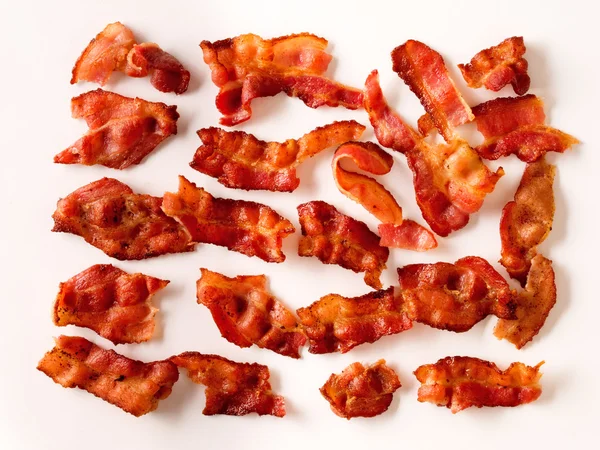 Bacon frito crocante — Fotografia de Stock