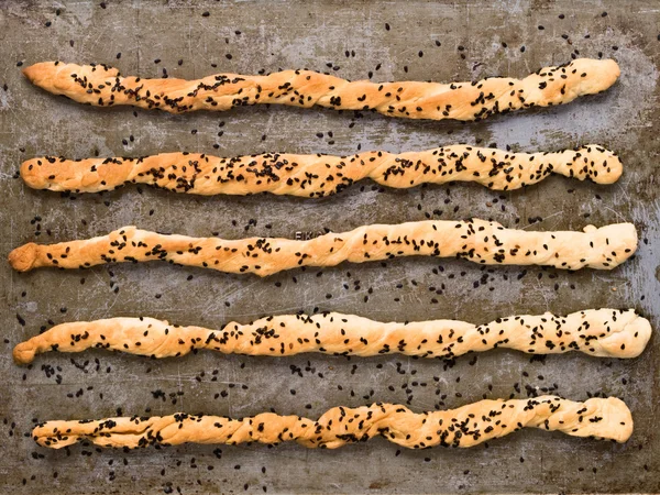 Rustic italian grissini breadstick — Stock Photo, Image