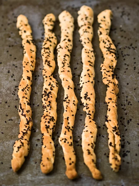 Breadstick grissini italiano rústico — Fotografia de Stock