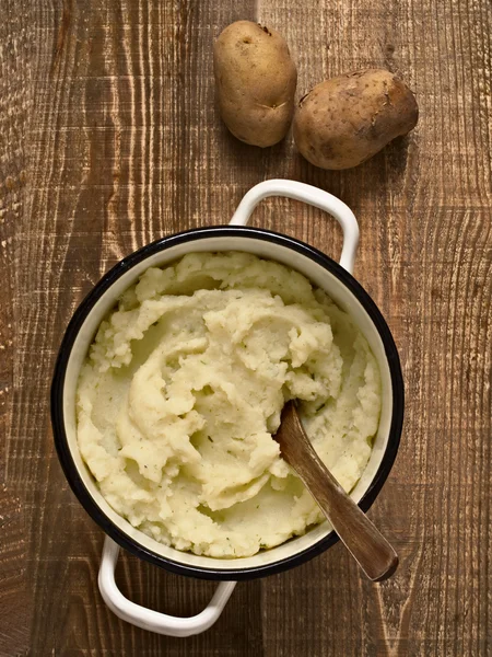 Pot of rustic mash potato — Stock Photo, Image