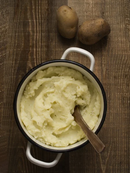 Pot of rustic mash potato — Stock Photo, Image