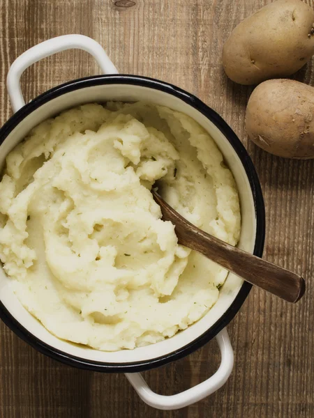 Pot of rustic mash potato — Stock Photo, Image