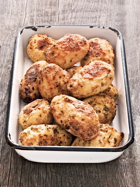 Rustic roasted baked potato — Stock Photo, Image