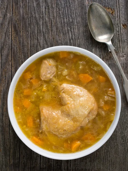 素朴な鶏スープ — ストック写真