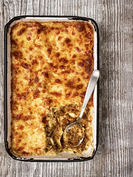 Lasagnes italiennes cuites au four rustique — Photo