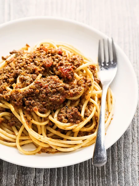 Rustikale italienische Spaghetti Bolognese — Stockfoto